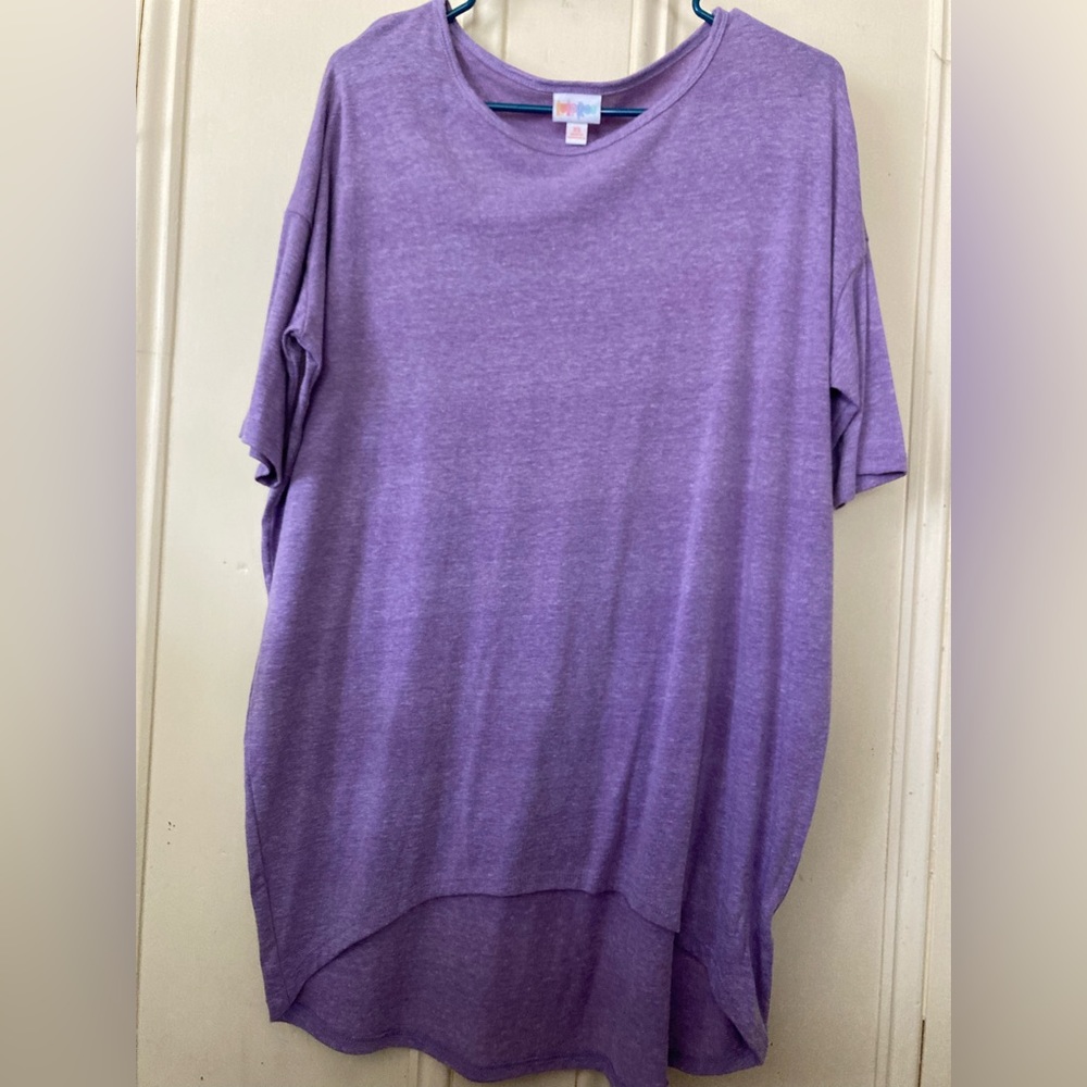 LuLaRoe IRMA High-Low Tunic, XS, Heather Purple